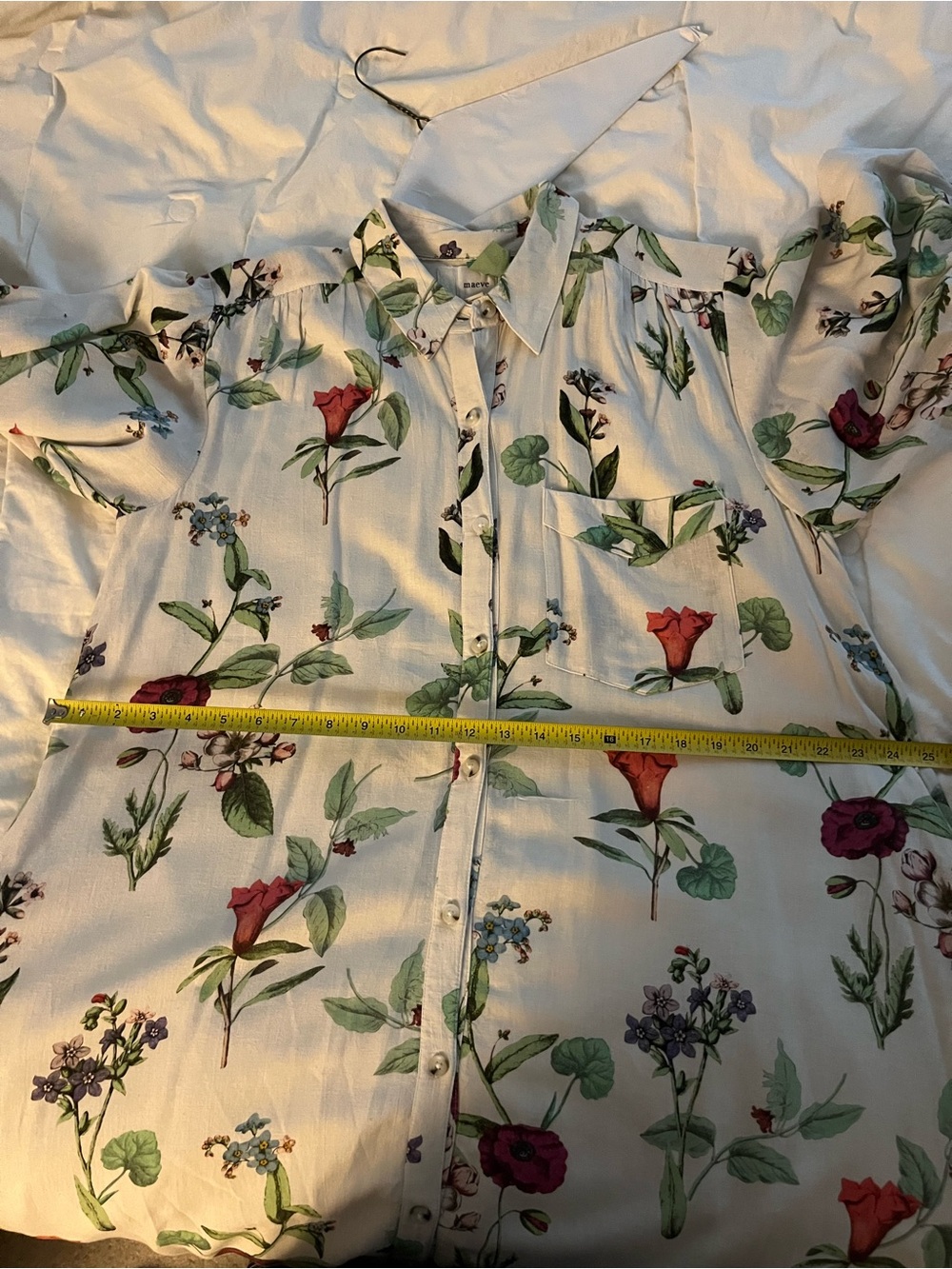 Anthropologie Maeve Mona Linen Maxi Shirtdress size Petite Large - Picture 9 of 10